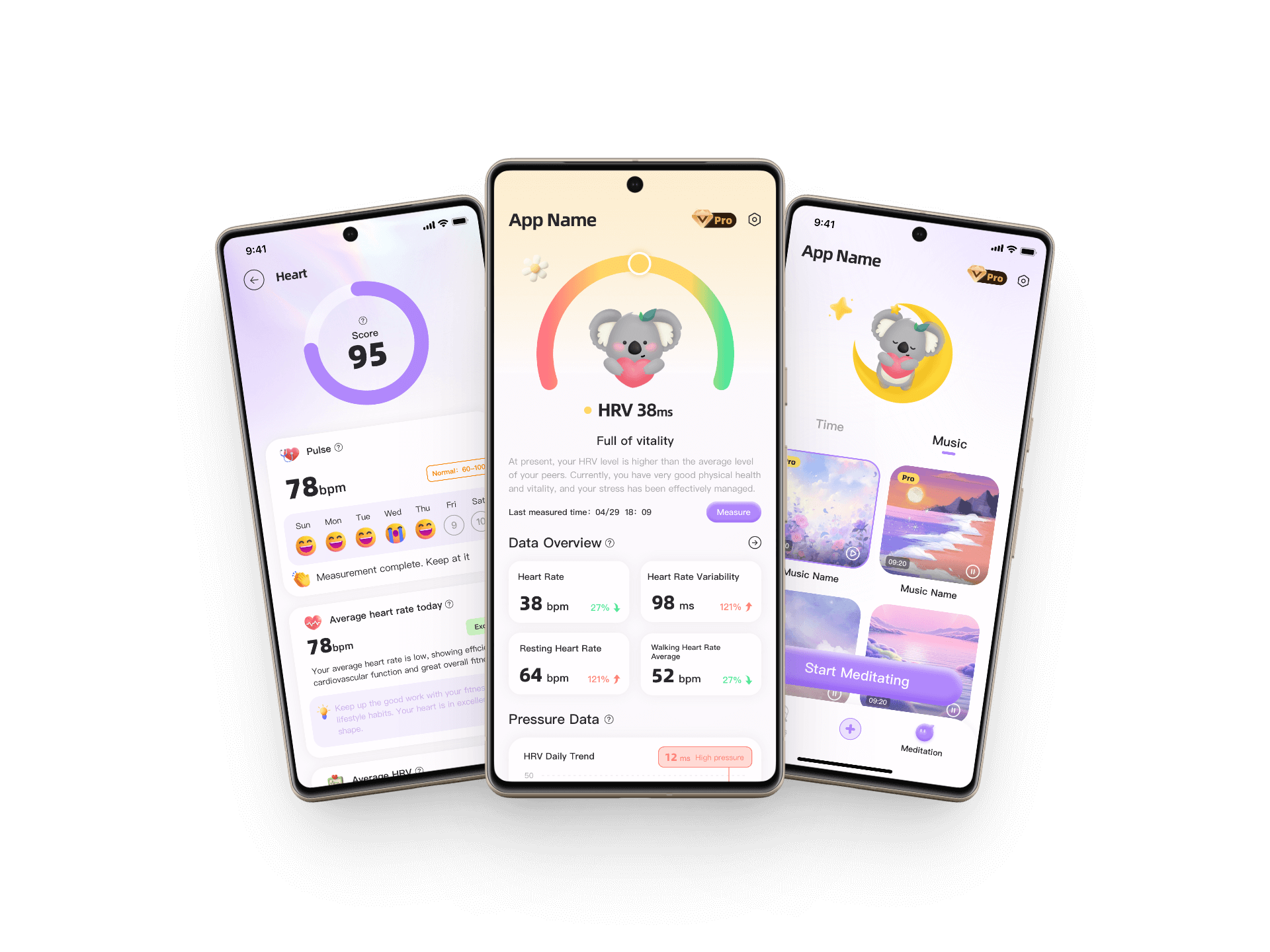 Heartrate Pulse Health Monitor App Screenshot